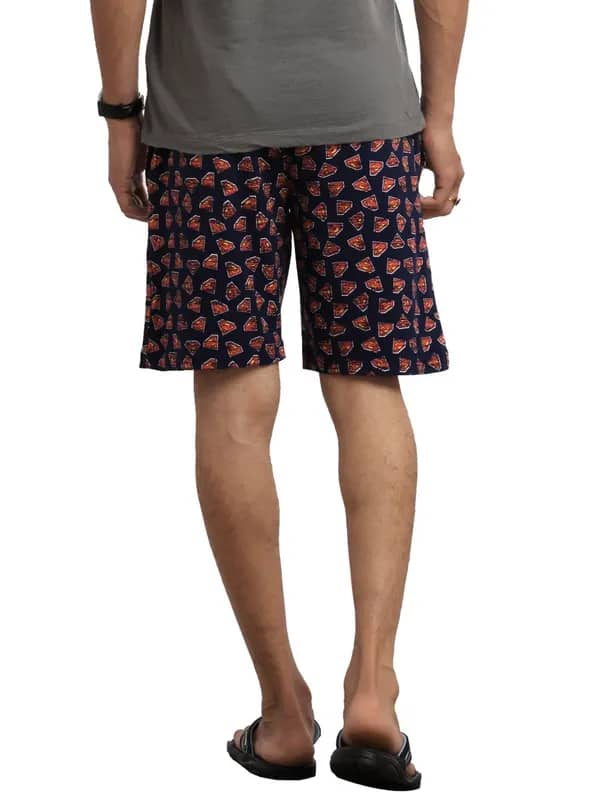 Superman Men Navy Blue Printed Shorts