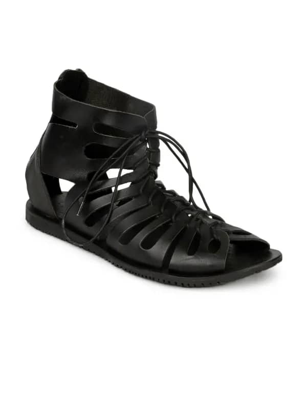 Estd. 1977 Men Black Sandals