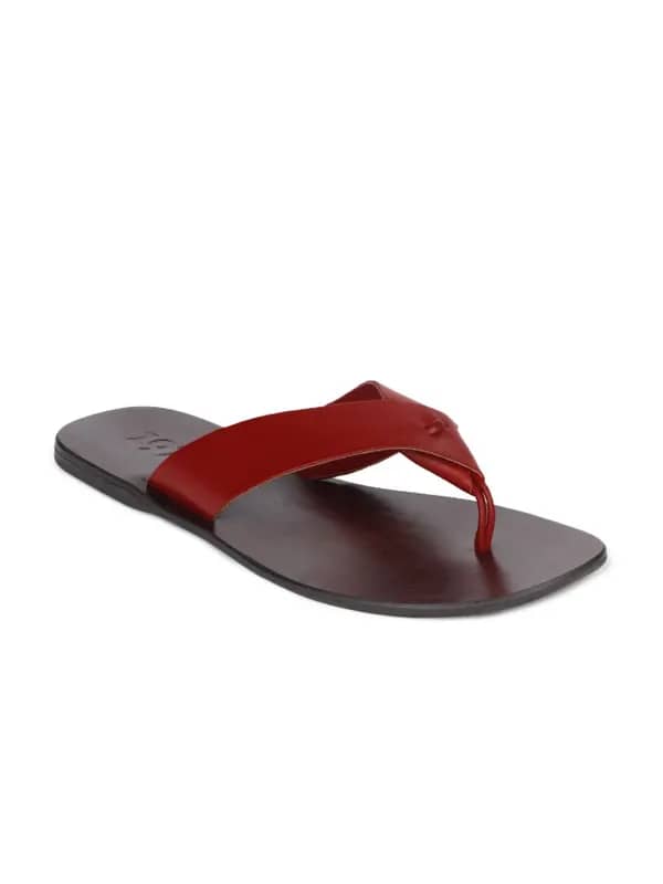 Estd. 1977 Men Red & Brown Sandals