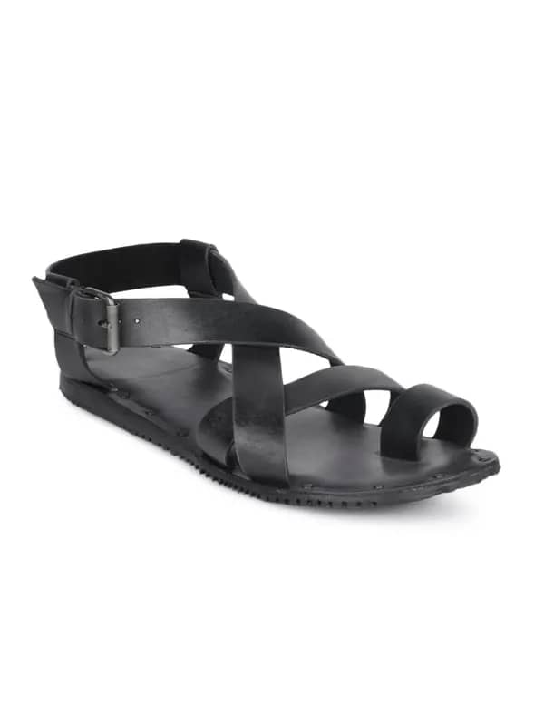 Estd. 1977 Men Black Sandals