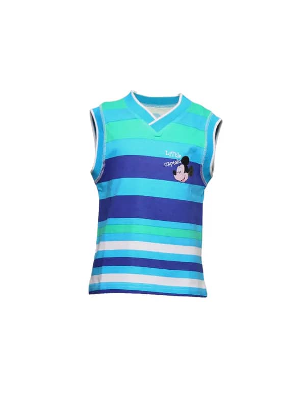 Disney Kids Boy's Blue Stripes Little Captain Kidswear