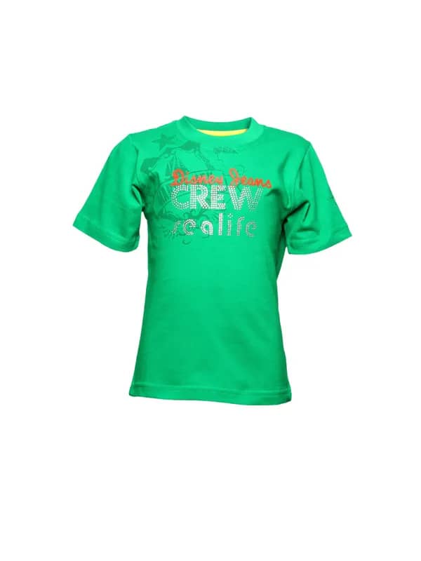 Disney Kids Boy's Green Crew Sea Life Sialing Kidswear