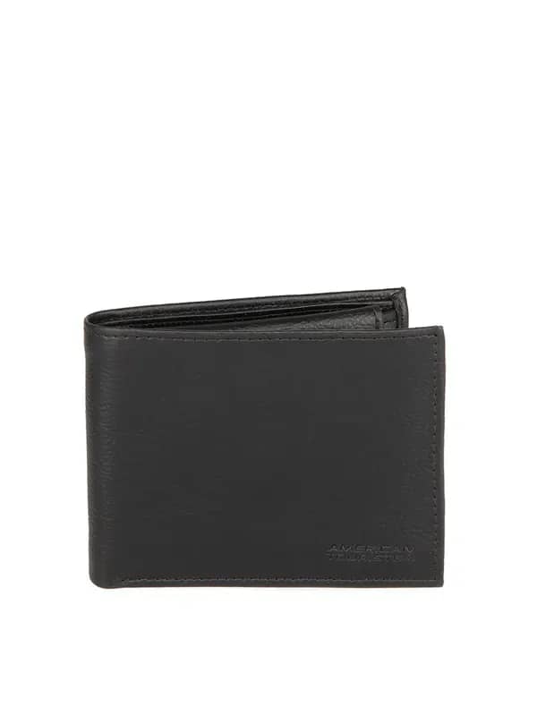 American Tourister Men Black Coin Passcase Wallet
