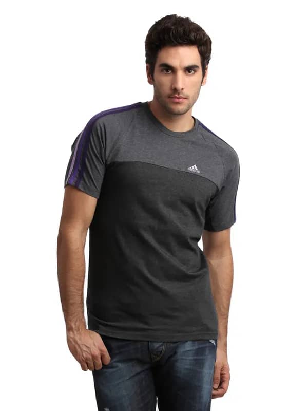 ADIDAS Men Grey T-Shirt