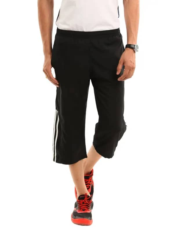 ADIDAS Men Black 3/4 Length Pants