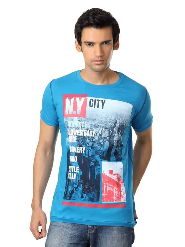 Status Quo Men Blue T-shirt