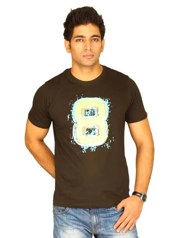 Probase Men's 8 Brown T-shirt