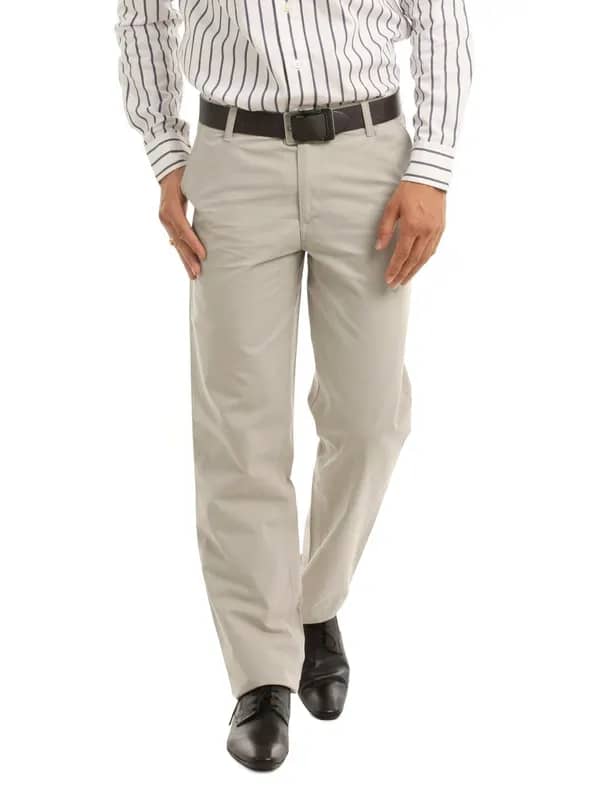John Players Men Grey Trousers