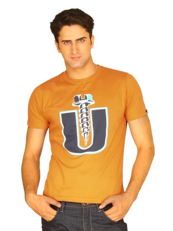 Probase Men's Screw U Orange Tshirt