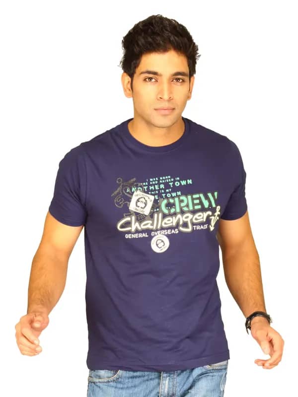 Probase Men's Crack Print Challenger Purple Tshirt