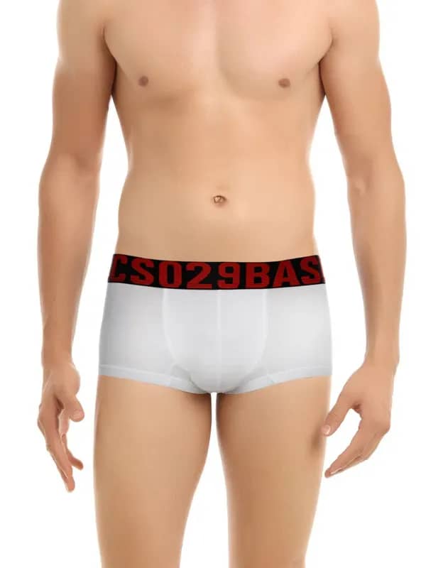 Basics Men White Trunk Brief