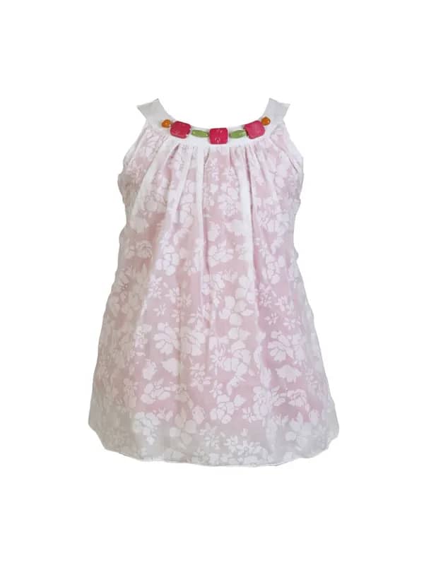 Gini and Jony Girls Woven White Top