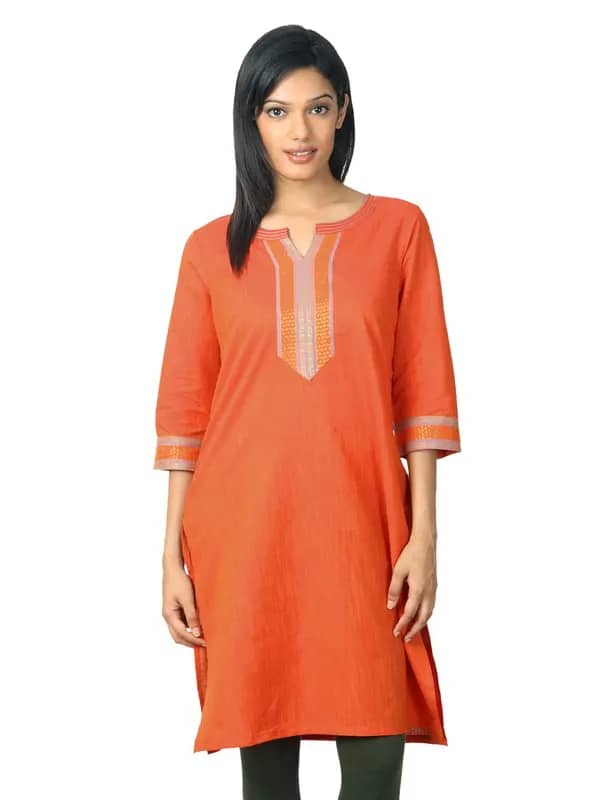 Aurelia Women Orange Kurta