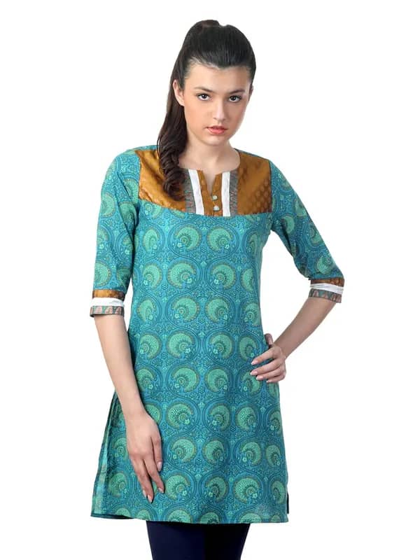 Mother Earth Women Blue Kurta