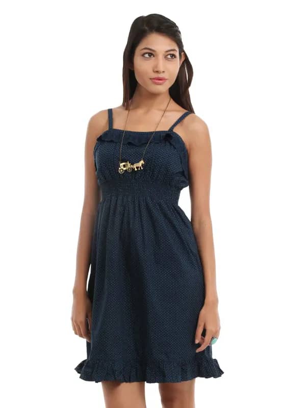 United Colors of Benetton Women Navy Blue Dress