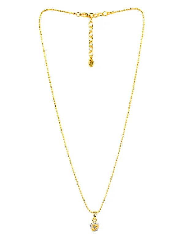 Estelle Women Gold Pendant with Chain