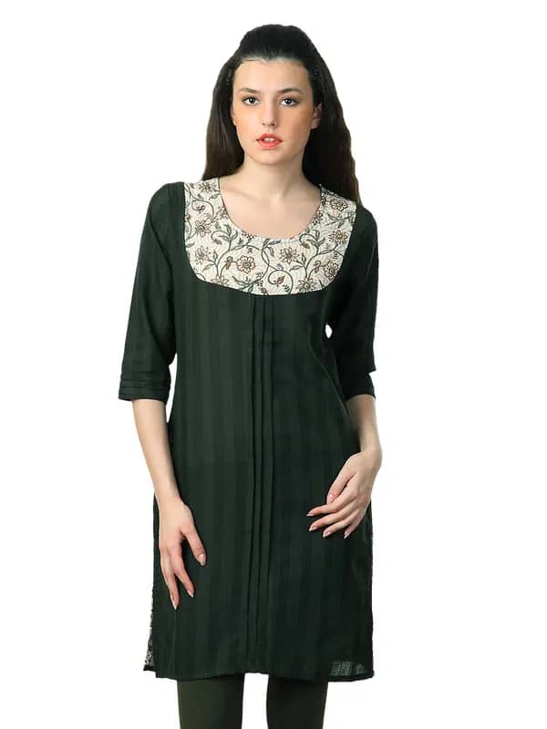 Alma Women Olive Kurta