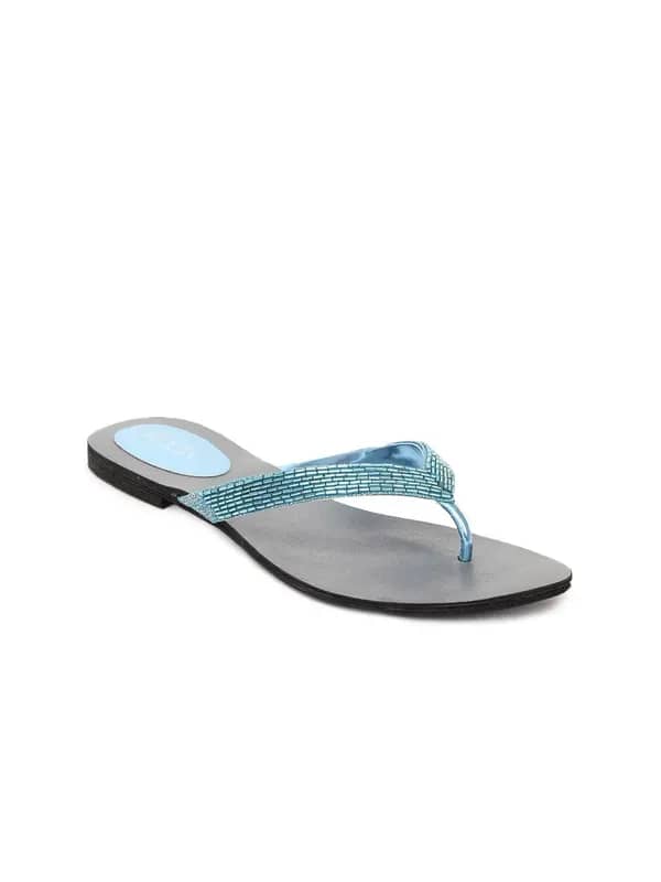 Rocia Women Grey & Blue Sandals
