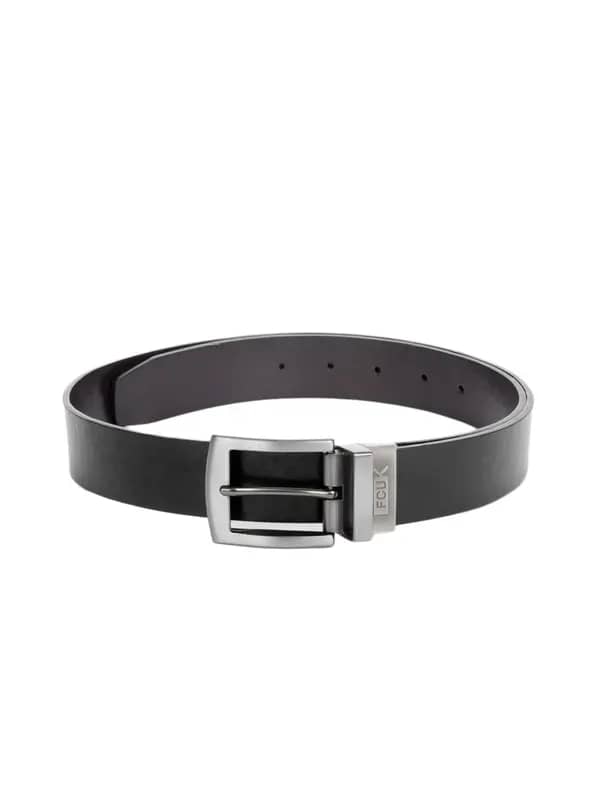 French Connection Men Black Reversible Belt