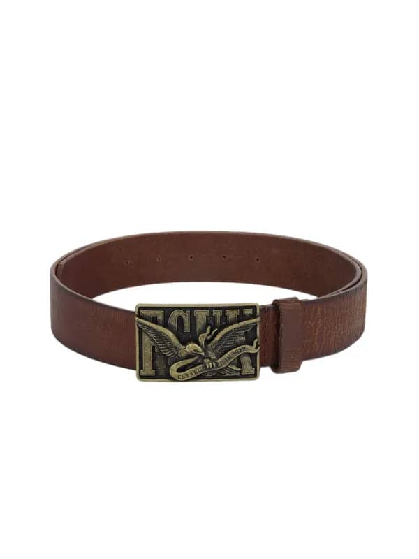 French Connection Men Brown Leather Belt