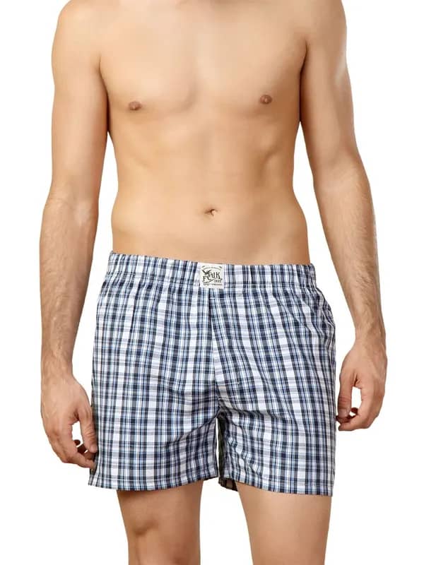 FCUK White & Blue Boxers