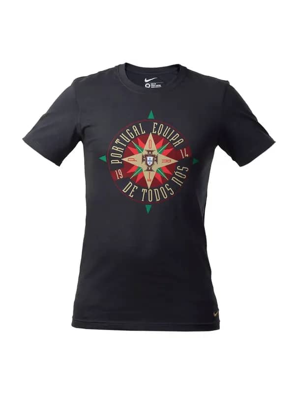 Nike Men Charcoal Grey Portugal Football T-shirt