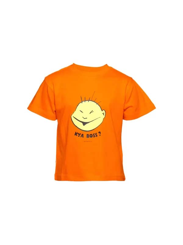 Tantra Kid's Men Kya Boss Orange Kidswear