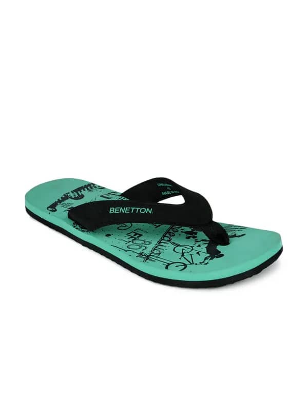 United Colors of Benetton Men Teal Flip Flop