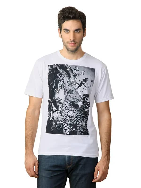 French Connection Men White T-shirt