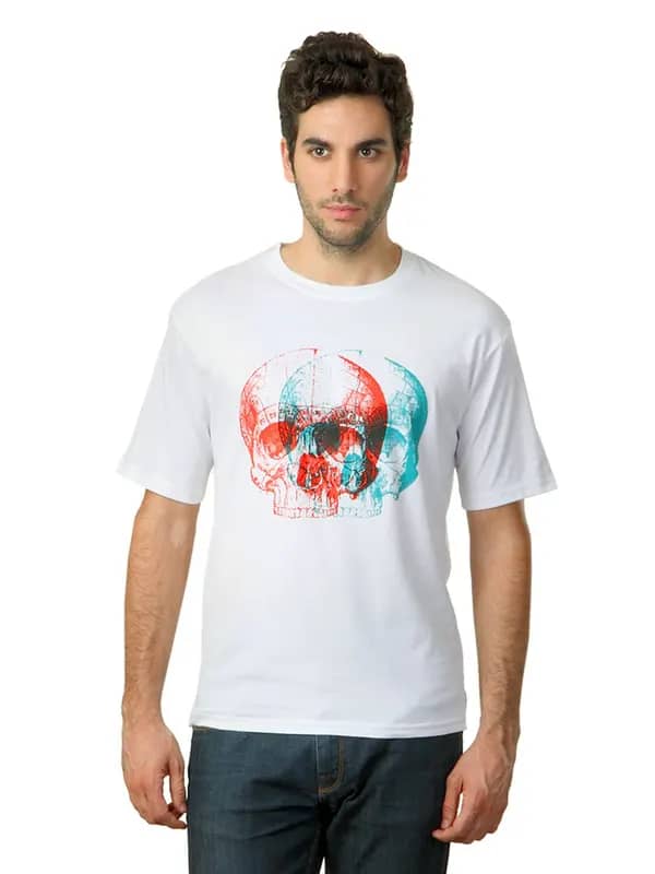 French Connection Men White T-shirt