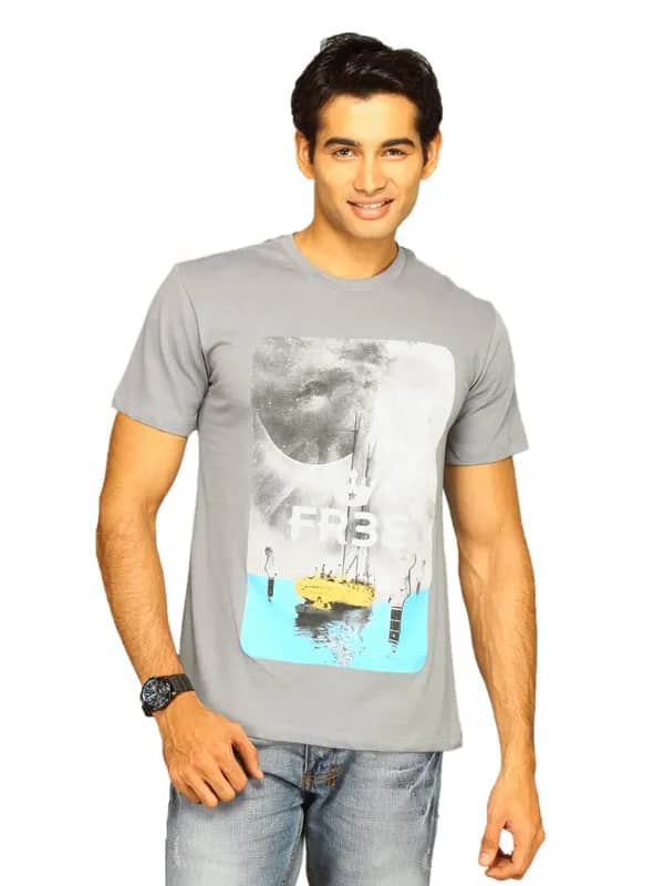 Free Authority Men's Ship O Fools Grey Violet T-shirt