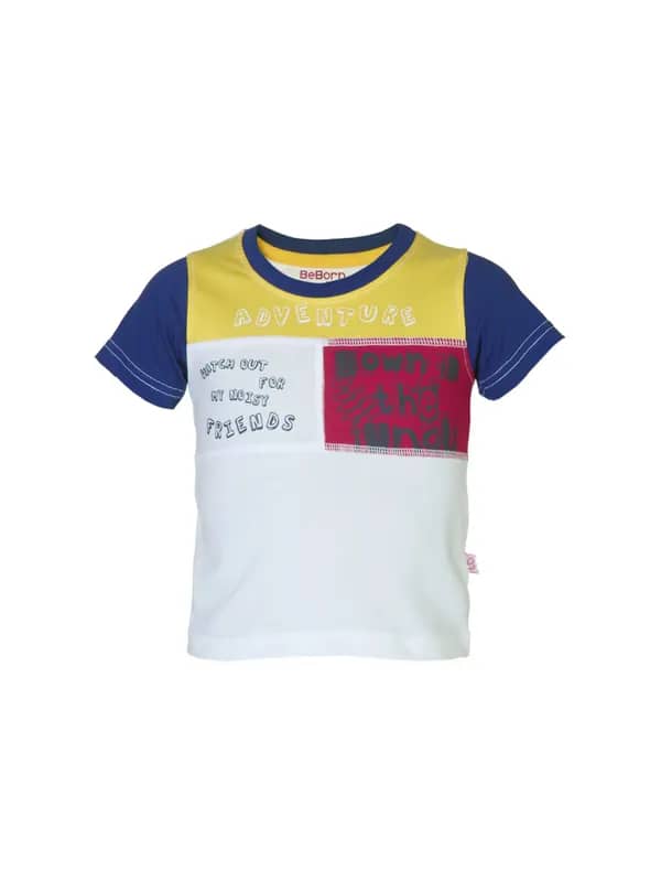 Doodle Boys Printed White T-shirt