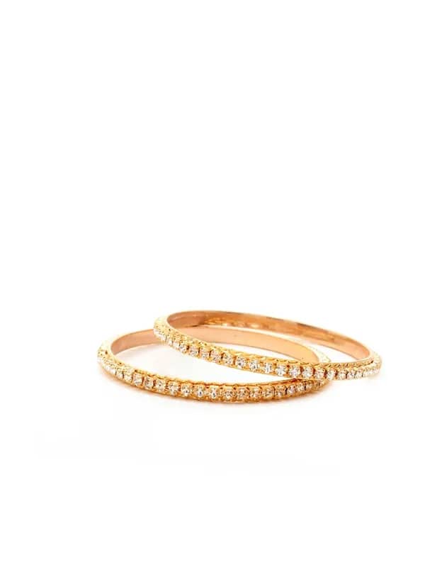 Royal Diadem Set of 2 Golden Bangles