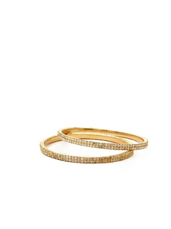 Royal Diadem Set of 2 Golden Bangles