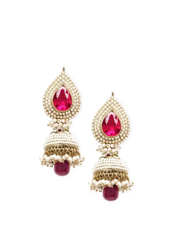 Royal Diadem White Earrings