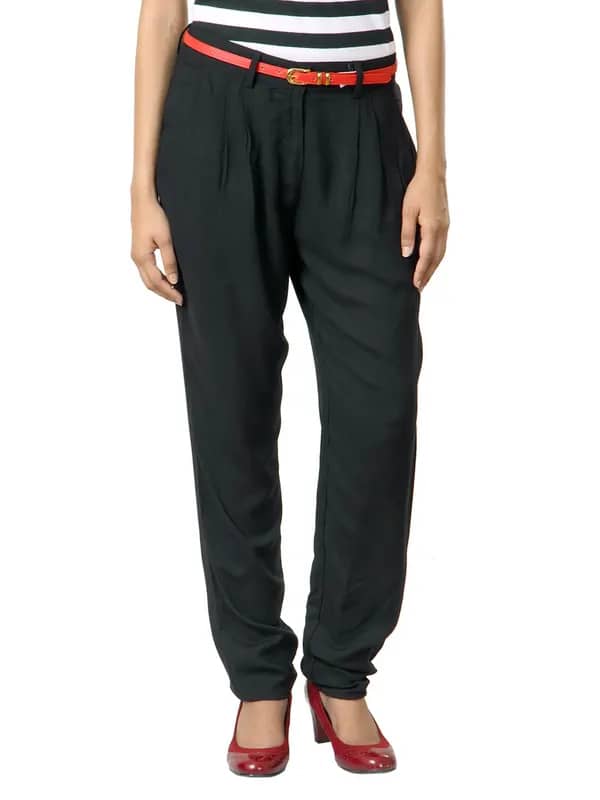 Femella Women Black Trousers