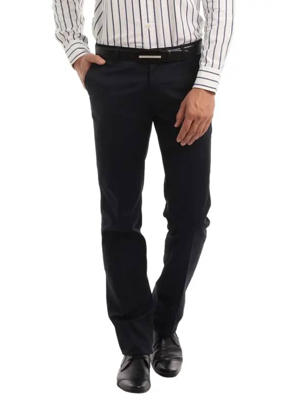 Indian Terrain Men Navy Blue Trousers