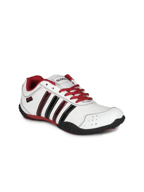 Gliders Women White & Red Fortes Shoes