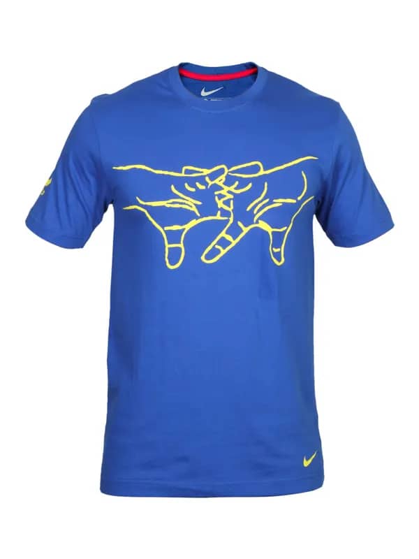 Nike Men's Hand Gang Sign Blue T-shirt