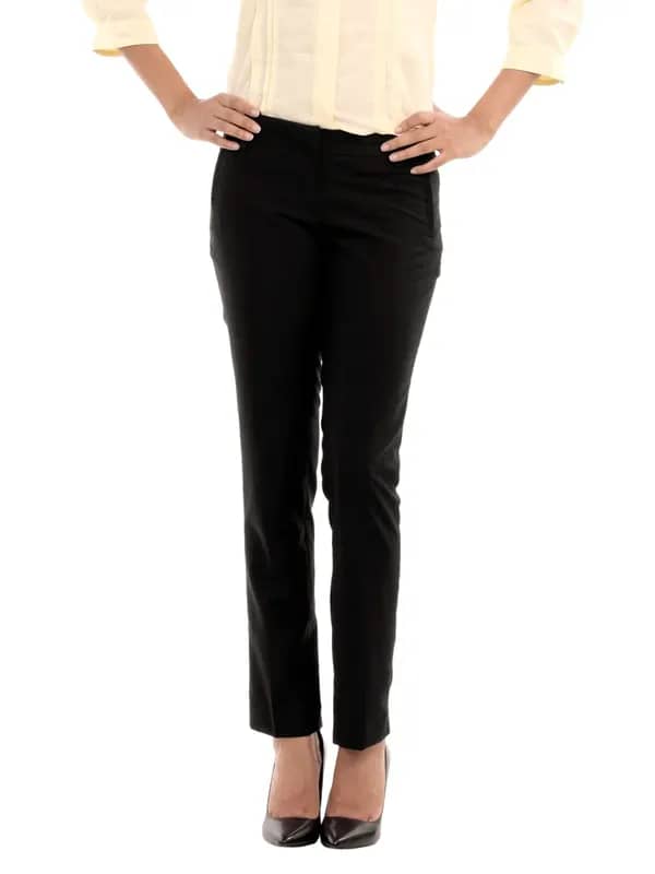 Wills Lifestyle Women Black Trousers