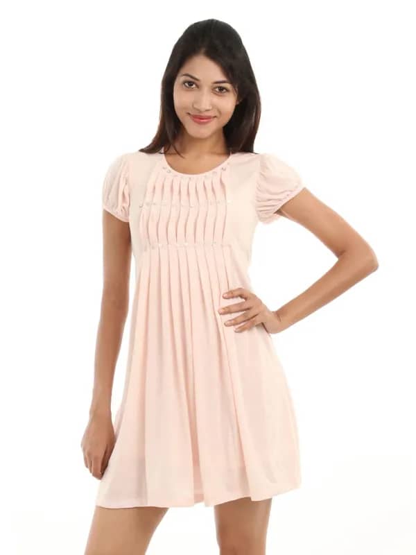 Wills Lifestyle Women Peach A-Line Dress