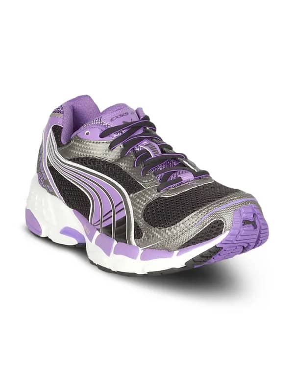 Puma Women Exsis Black Silver Purple Shoe
