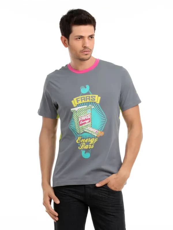 Puma Men Grey T-shirt