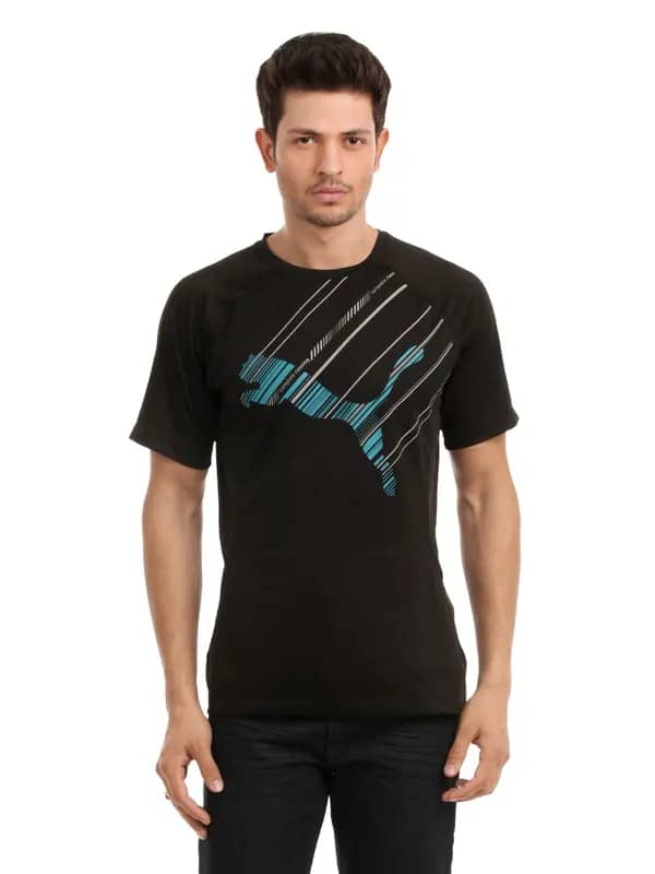 Puma Men Black Logo T-shirt