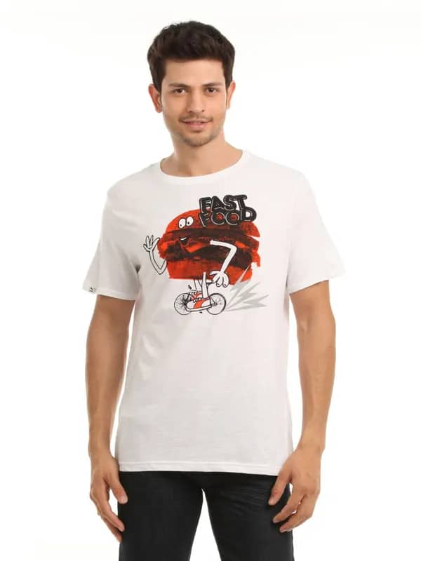 Puma Men White Trend T-shirt