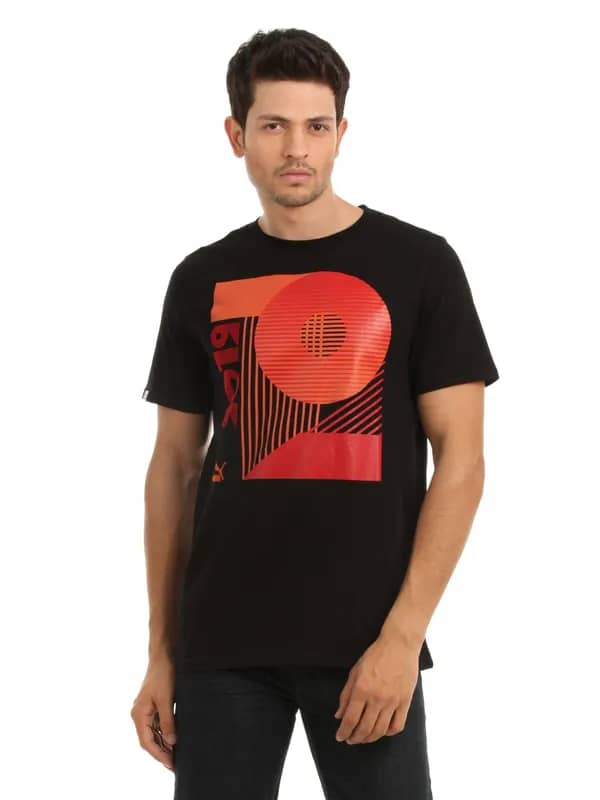 Puma Men Black Lifestyle T-shirt
