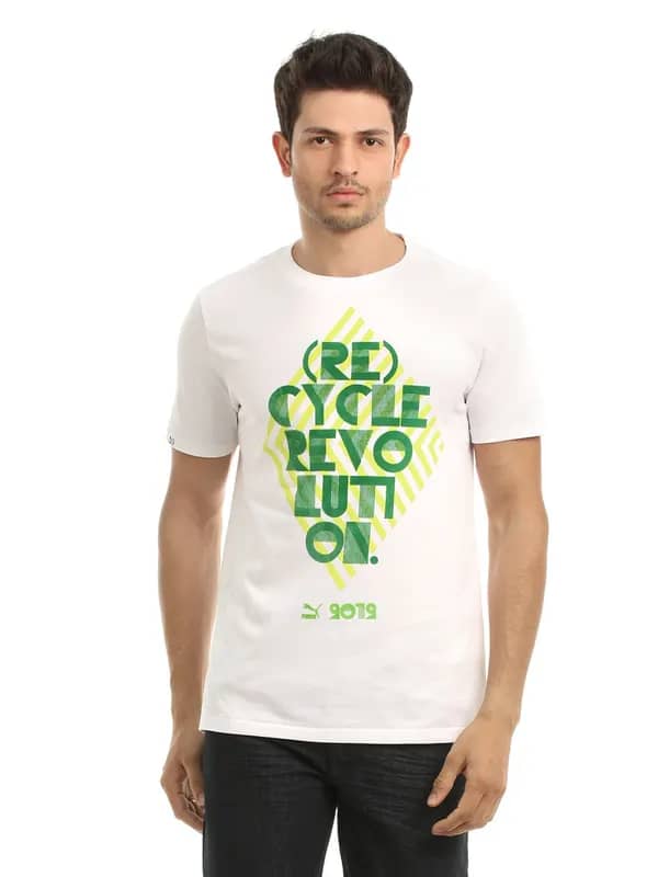 Puma Men White Lifestyle T-shirt