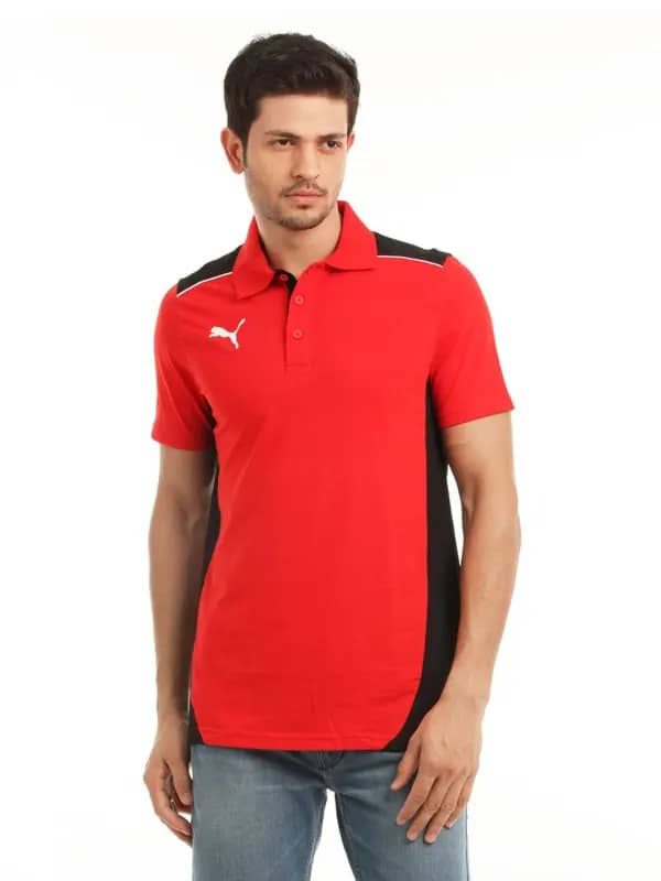 Puma Men Red Foundation Polo T-shirt