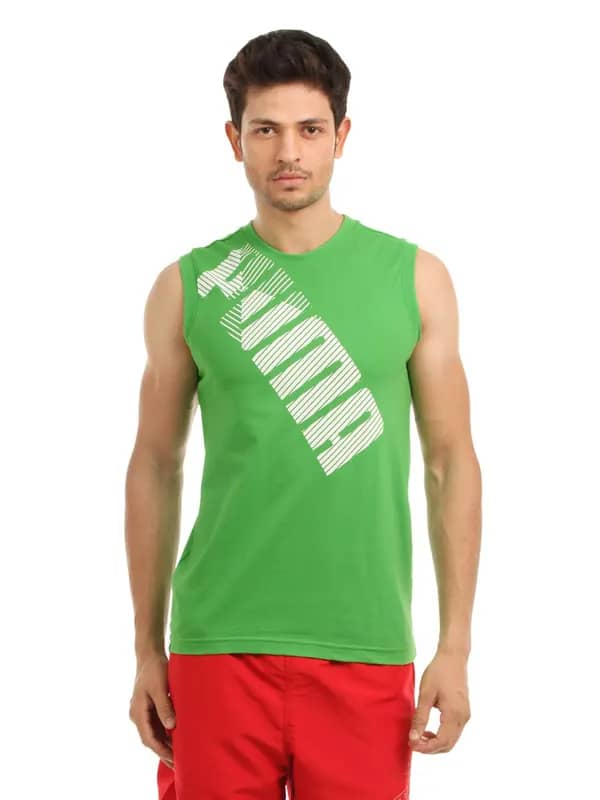 Puma Men Green Graphic Story T-shirt
