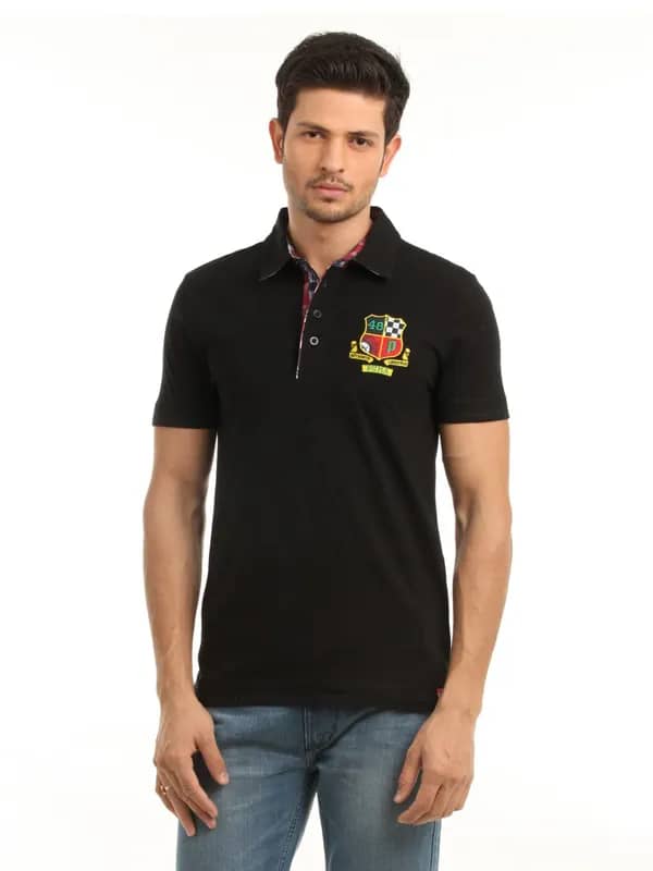 Puma Men Black Polo T-shirt